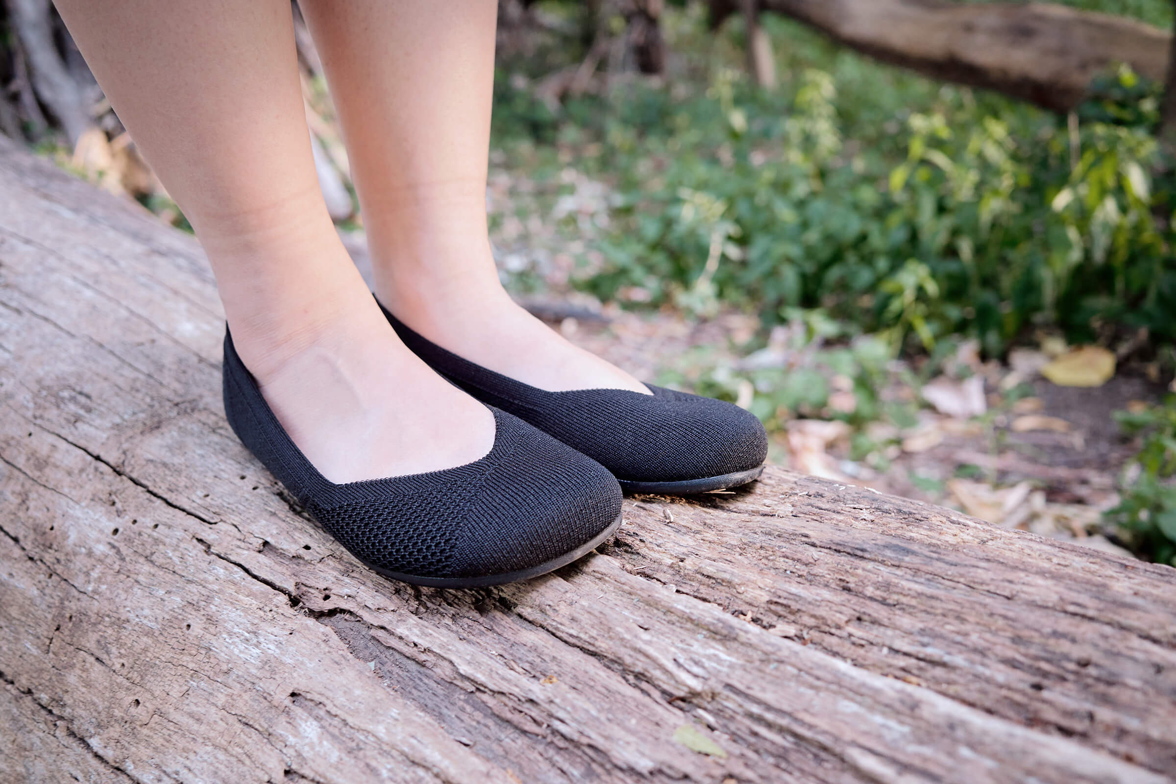 barefoot baleríny xero shoes Phoenix Black Knit